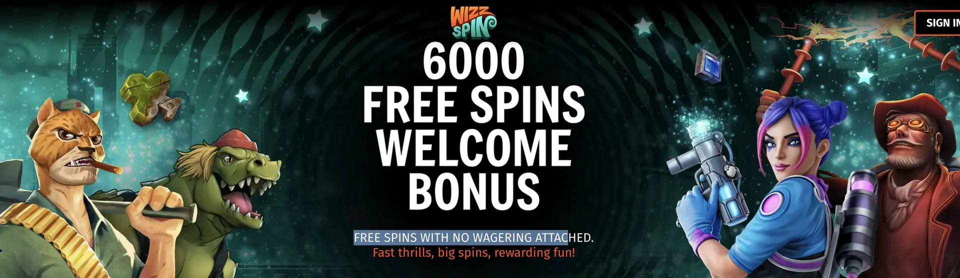 Wizzspin Casino spelupplevelse